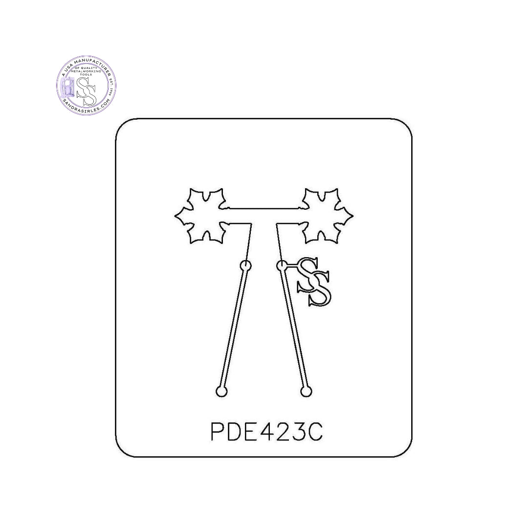 PANCAKE DIE PDE423C EARRING SNOWFLAKE